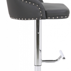 Barová stolička Werne, syntetická koža, čierna - 3