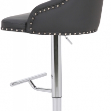 Barová stolička Werne, syntetická koža, čierna - 5