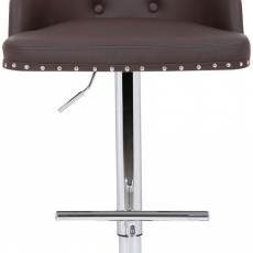 Barová stolička Werne, syntetická koža, hnedá - 2