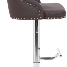 Barová stolička Werne, syntetická koža, hnedá - 3