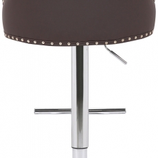 Barová stolička Werne, syntetická koža, hnedá - 4