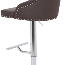 Barová stolička Werne, syntetická koža, hnedá - 5