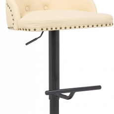 Barová stolička Werne, syntetická koža, krémová - 1