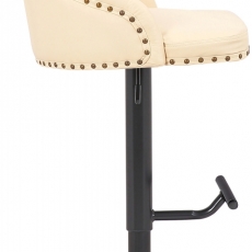 Barová stolička Werne, syntetická koža, krémová - 3