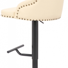 Barová stolička Werne, syntetická koža, krémová - 5