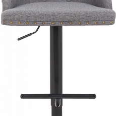 Barová stolička Werne, textil, čierna / svetlo šedá - 2