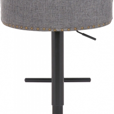 Barová stolička Werne, textil, čierna / svetlo šedá - 4