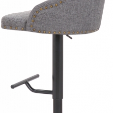 Barová stolička Werne, textil, čierna / svetlo šedá - 5
