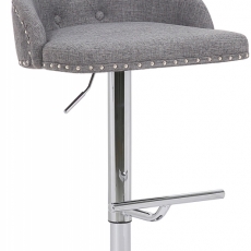 Barová stolička Werne, textil, svetlo šedá - 1