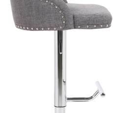 Barová stolička Werne, textil, svetlo šedá - 3