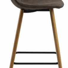Barová stolička Wilma (SET 2ks), tkanina, svetlo hnedá - 3