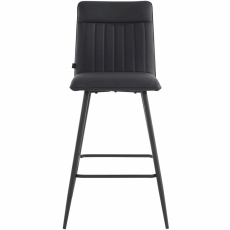 Barová stolička Zelta (SADA 2 ks), syntetická koža, čierna - 2