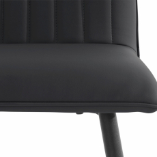 Barová stolička Zelta (SADA 2 ks), syntetická koža, čierna - 6