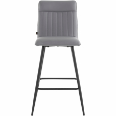 Barová stolička Zelta (SADA 2 ks), syntetická koža, šedá - 2