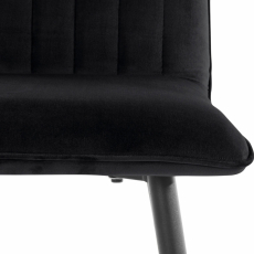 Barová stolička Zelta (SADA 2 ks), zamat, čierna - 6
