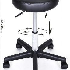 Barová židle Adalin, černá - 4
