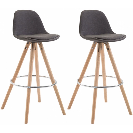 Barová židle Alanis (SET 2 ks), šedá - 1