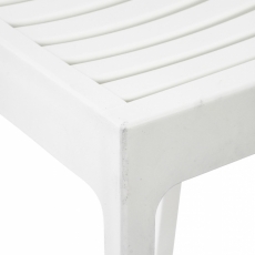 Barová židle Ares, plast, bílá - 4