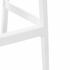 Barová židle Ares, plast, bílá - 5