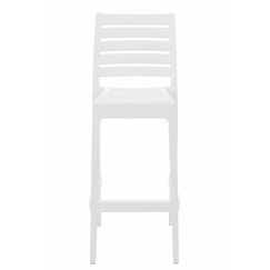 Barová židle Ares, plast, bílá