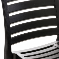 Barová židle Ares, plast, černá - 4