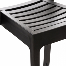 Barová židle Ares, plast, černá - 5