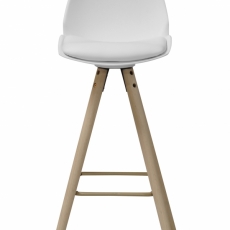 Barová židle Aslo, bílá - 1