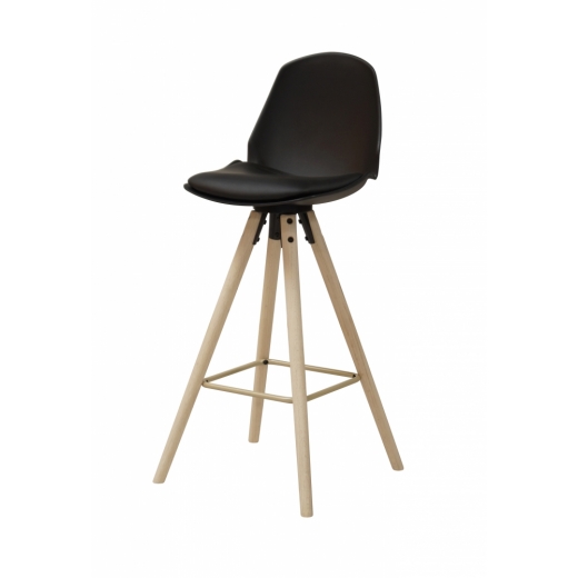 Barová židle Aslo, černá  - 1