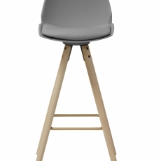 Barová židle Aslo, šedá - 2