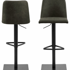 Barová židle Avanja, tkanina, olivová - 2