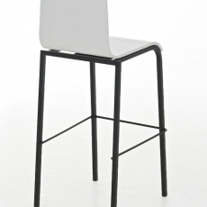 Barová židle Avion s černou podnoží (SET 2 ks) bílá - 3