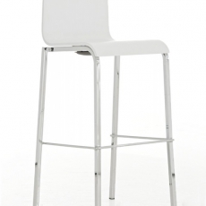 Barová židle Avion s chromovanou podnoží (SET 2 ks) bílá - 1