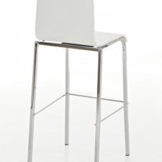 Barová židle Avion s chromovanou podnoží (SET 2 ks) bílá - 3