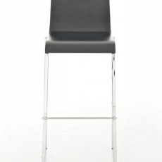 Barová židle Avion s chromovanou podnoží (SET 2 ks) černá - 2