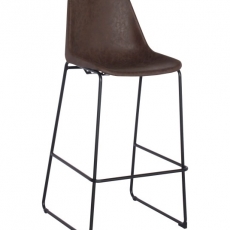 Barová židle Britain, vintage hnědá - 1