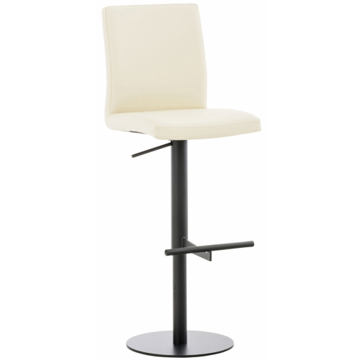 Barová židle Cadiz, syntetická kůže, černá / krémová - 1