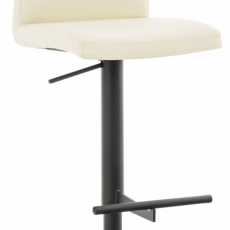 Barová židle Cadiz, syntetická kůže, černá / krémová - 1