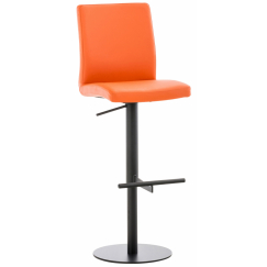 Barová židle Cadiz, syntetická kůže, černá / oranžová