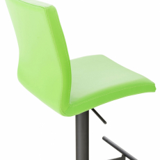 Barová židle Cadiz, syntetická kůže, černá / zelená - 4