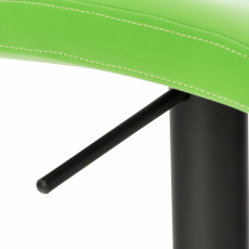 Barová židle Cadiz, syntetická kůže, černá / zelená - 7