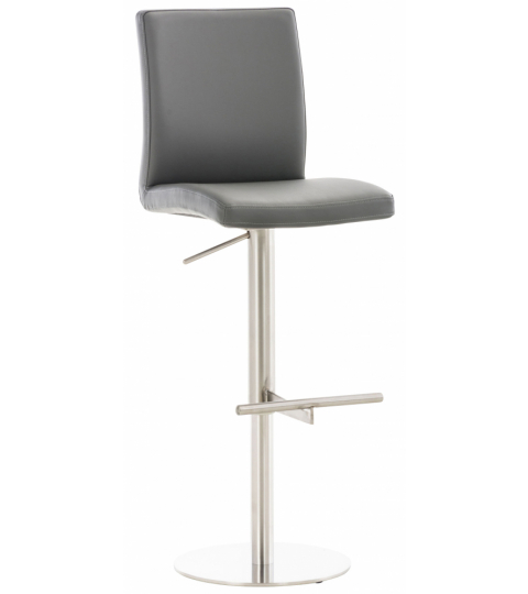 Barová židle Cadiz, syntetická kůže, ocel / šedá