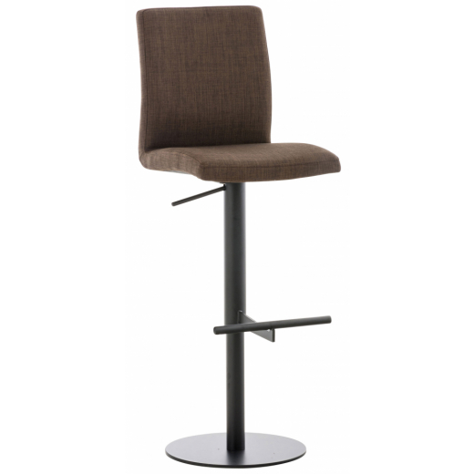 Barová židle Cadiz, textil, černá / hnědá - 1