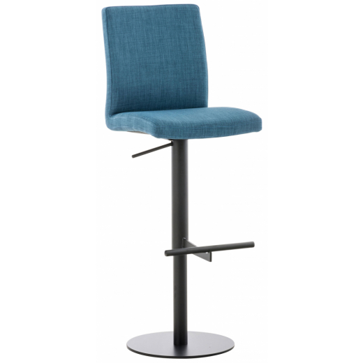 Barová židle Cadiz, textil, černá / modrá - 1