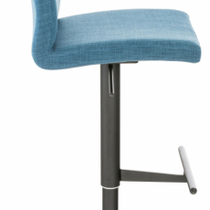 Barová židle Cadiz, textil, černá / modrá - 3