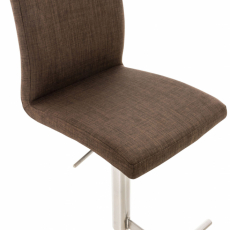 Barová židle Cadiz, textil, ocel / hnědá - 4