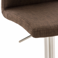 Barová židle Cadiz, textil, ocel / hnědá - 6