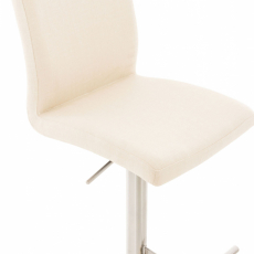 Barová židle Cadiz, textil, ocel / krémová - 4