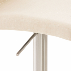 Barová židle Cadiz, textil, ocel / krémová - 7