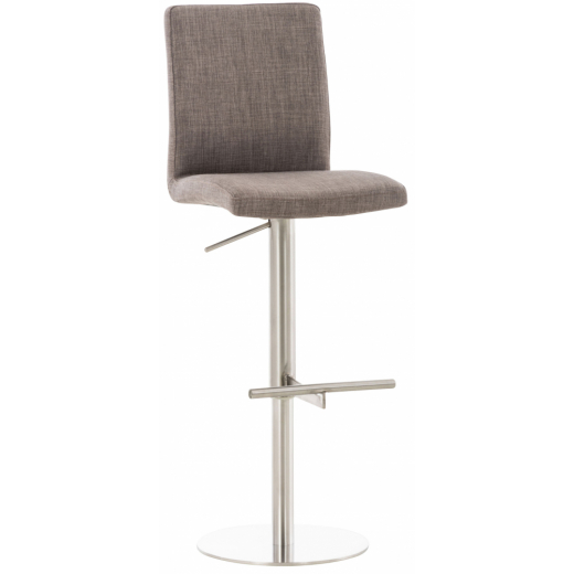 Barová židle Cadiz, textil, ocel / šedá - 1