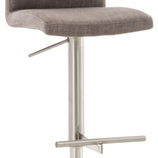 Barová židle Cadiz, textil, ocel / šedá - 1
